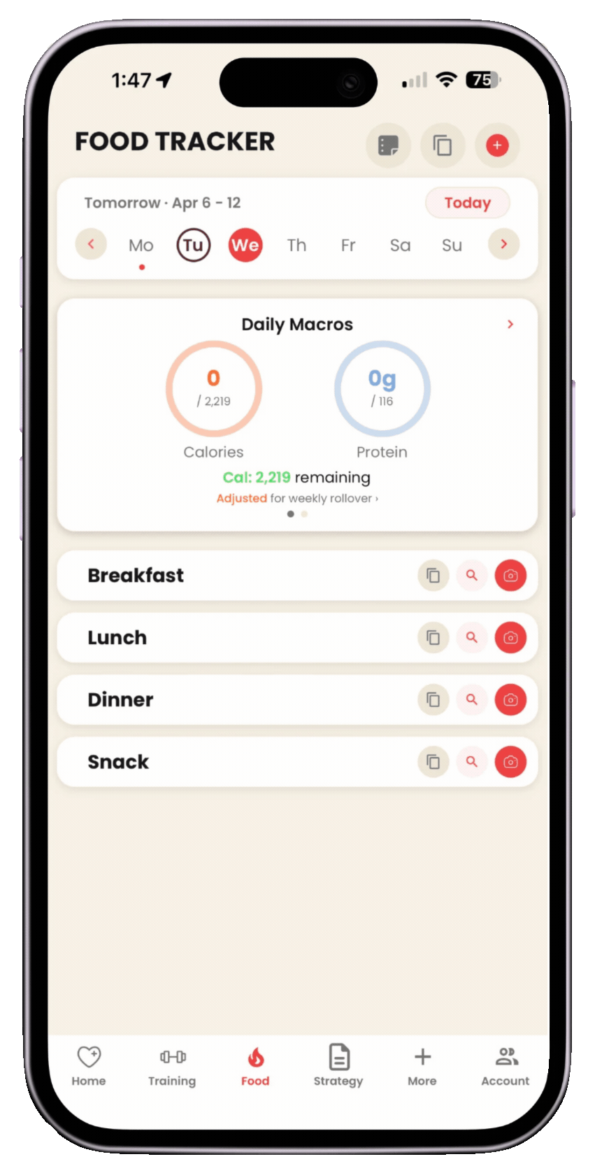 Train With Ash Track Your Food v2